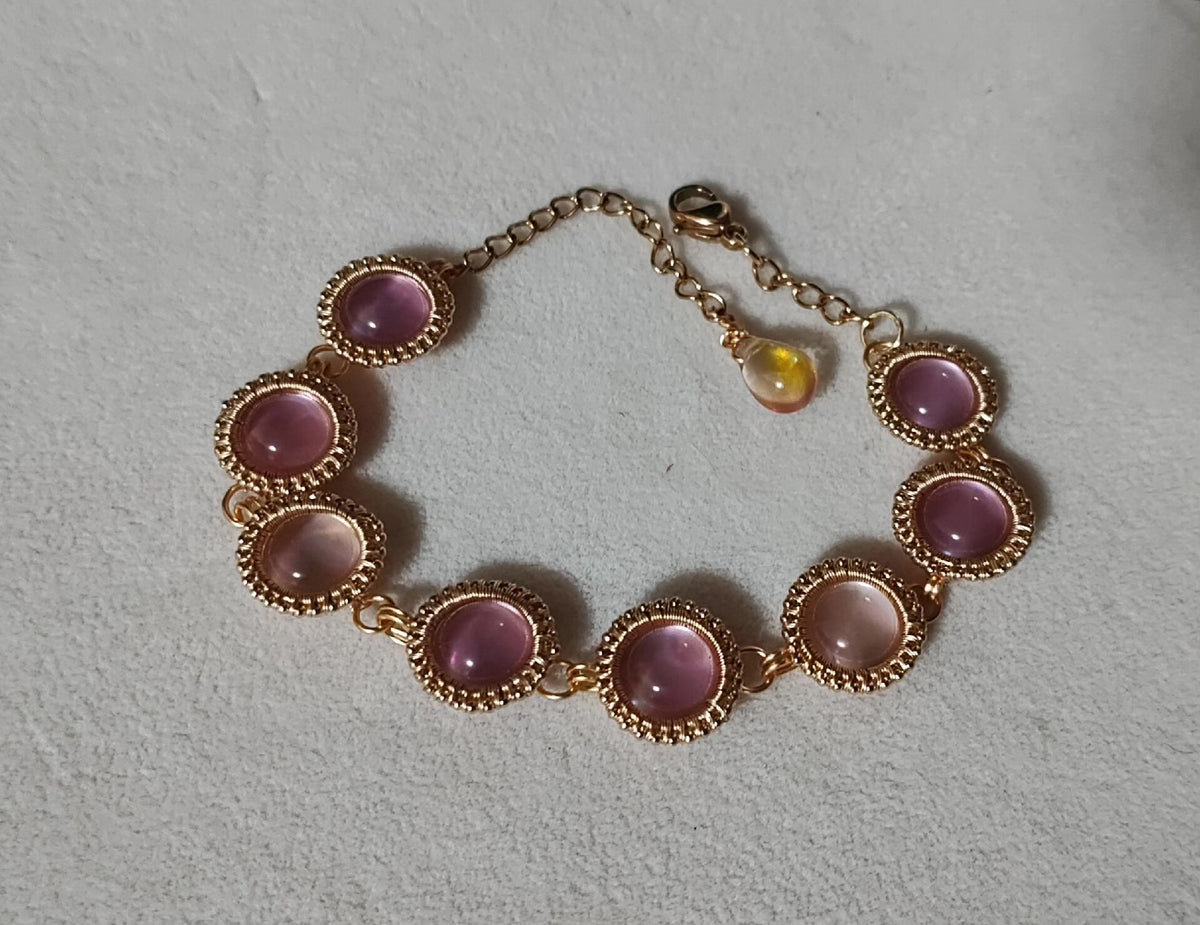 Mother of Pearl Wire Wrapped Bracelet