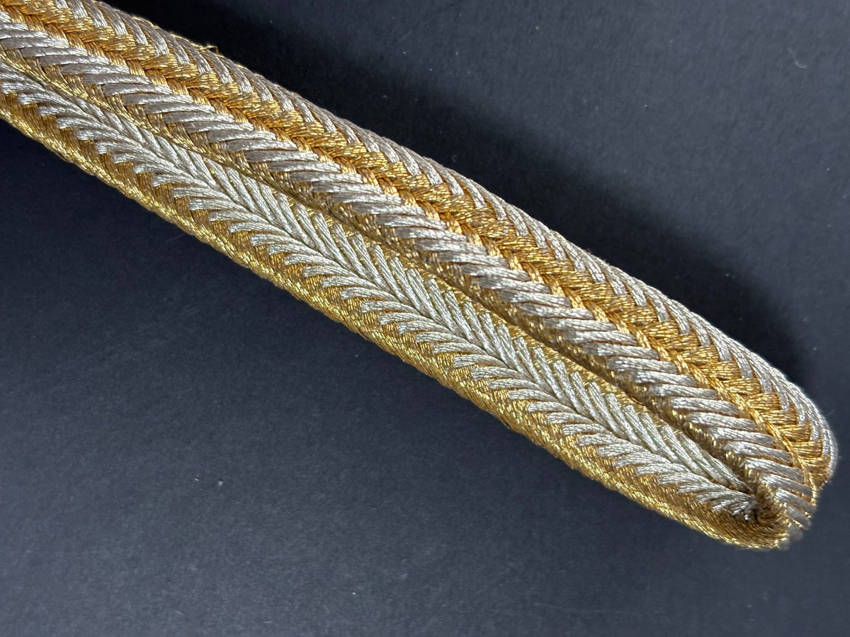 Cinturino da polso per camera in seta giapponese oro e argento
