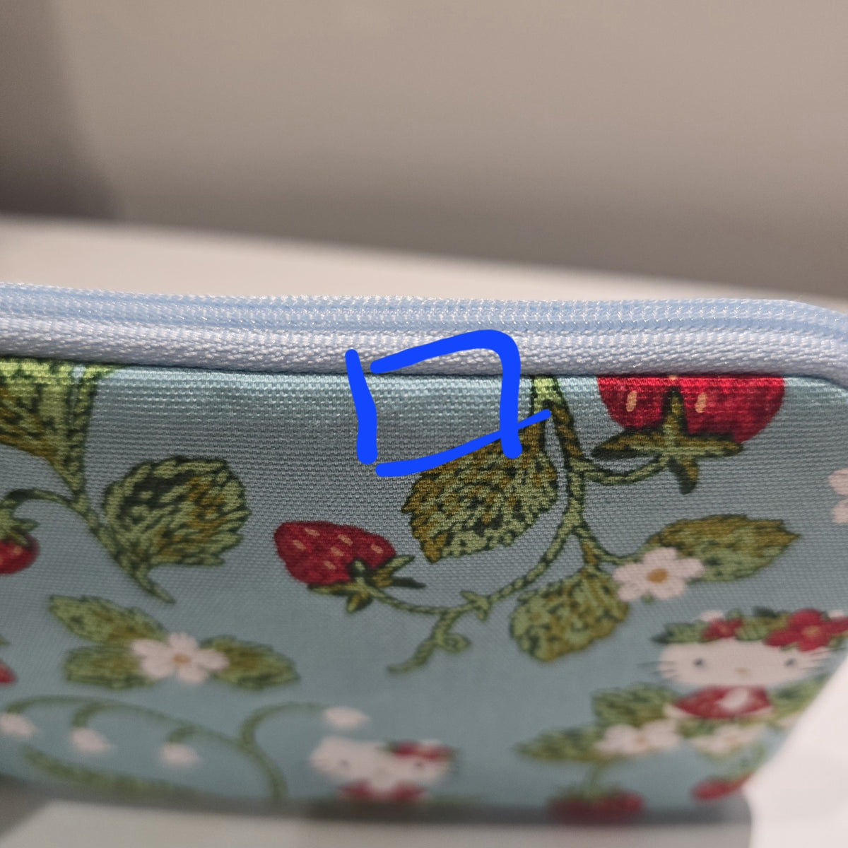 Hello Kitty Strawberry Print Fabric Pouch