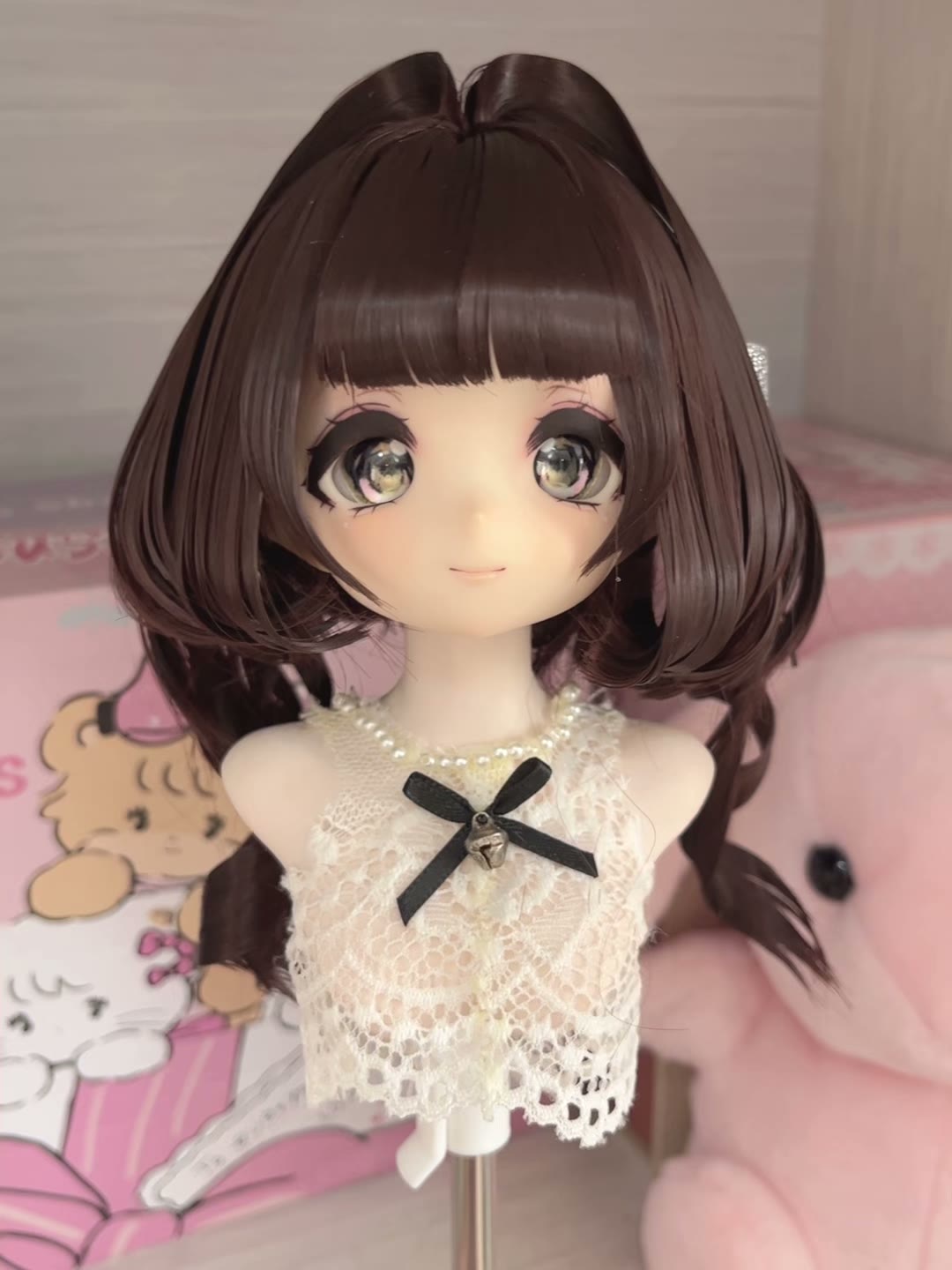 Chocolate Brown Anime Doll Wig