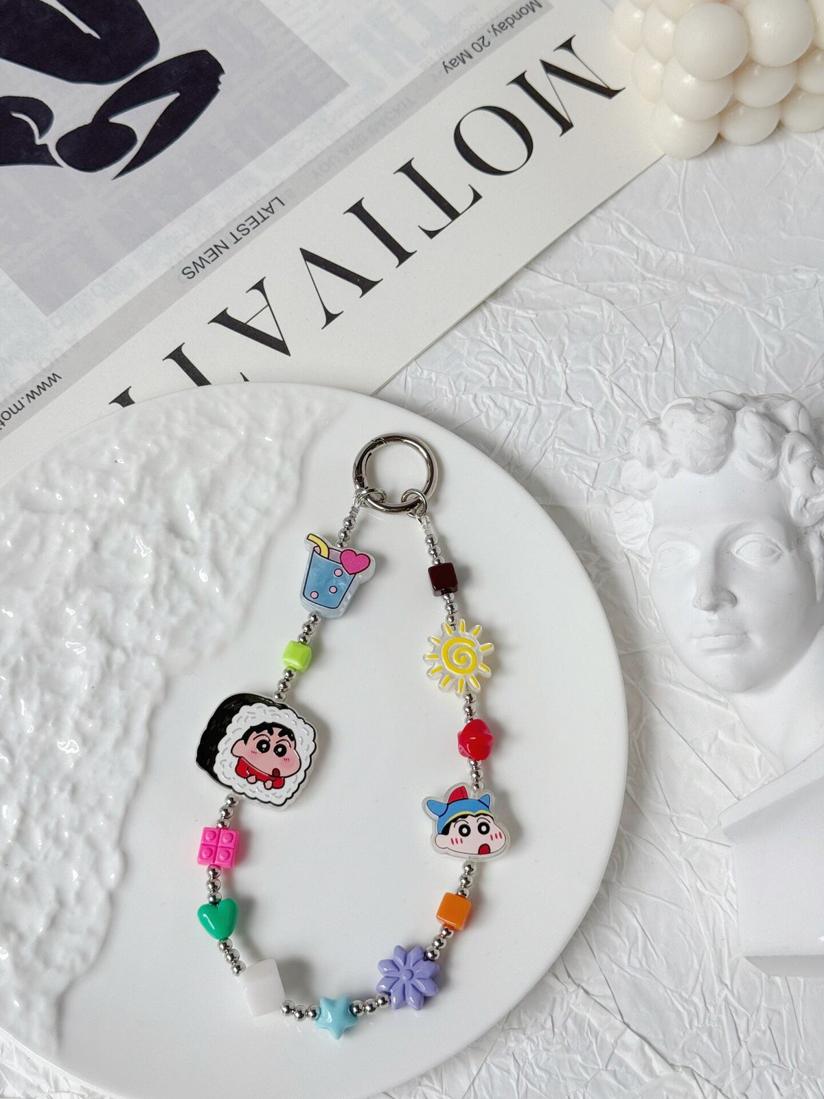 Crayon Shin-chan Phone Chain with Colorful Charms