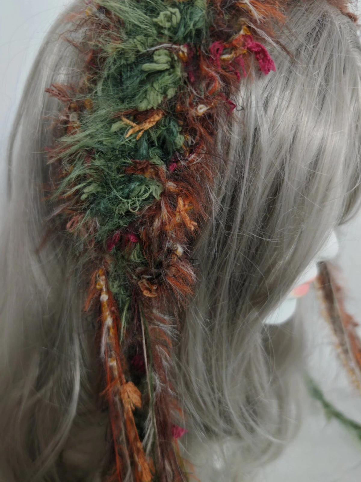 Moss Green Caramel Brown Tassel Headband