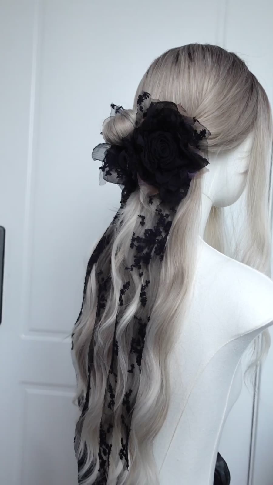 Black Fabric Shark Clip Hair Claw