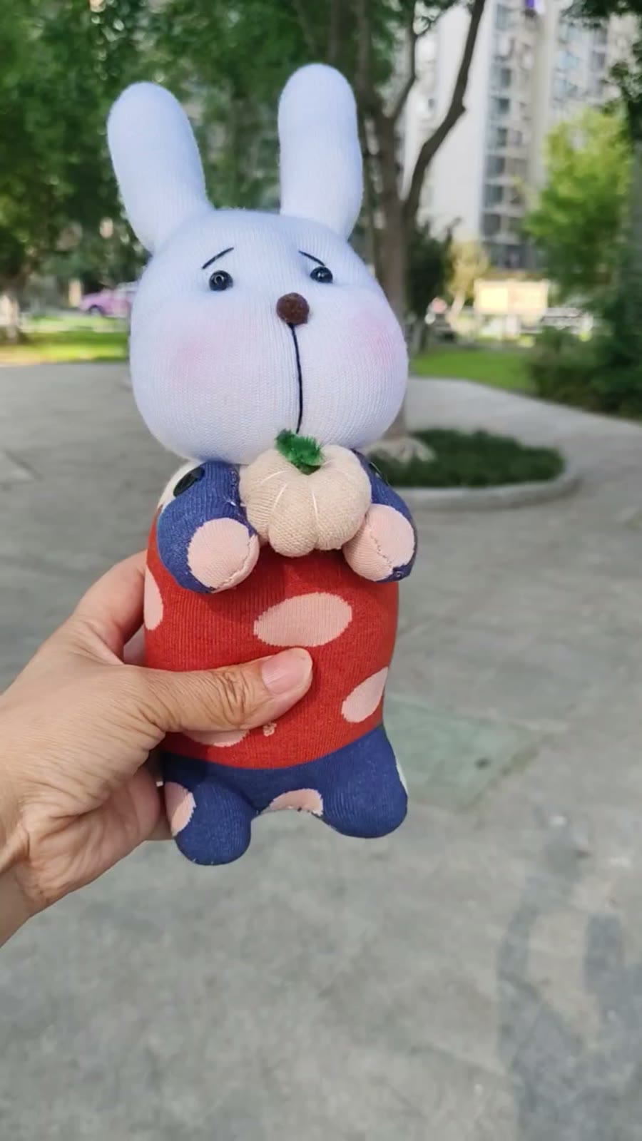 Handmade Sock Doll Rabbit 30 cm