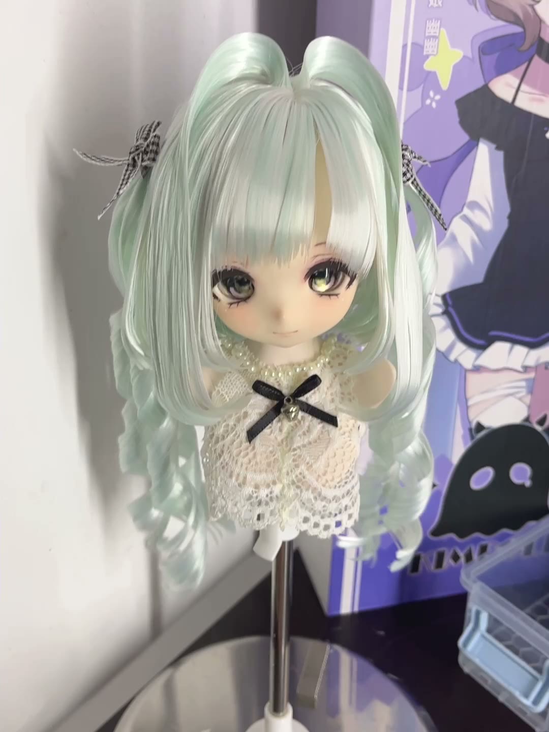 Mint Green Twin Tail Doll Wig