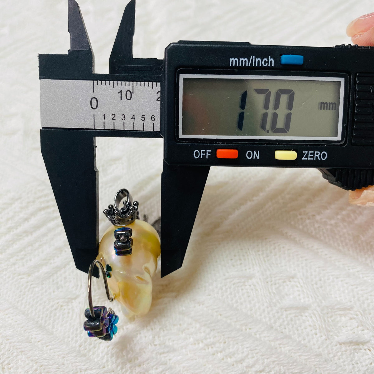Baroque Pearl Monster Pendant with Crown