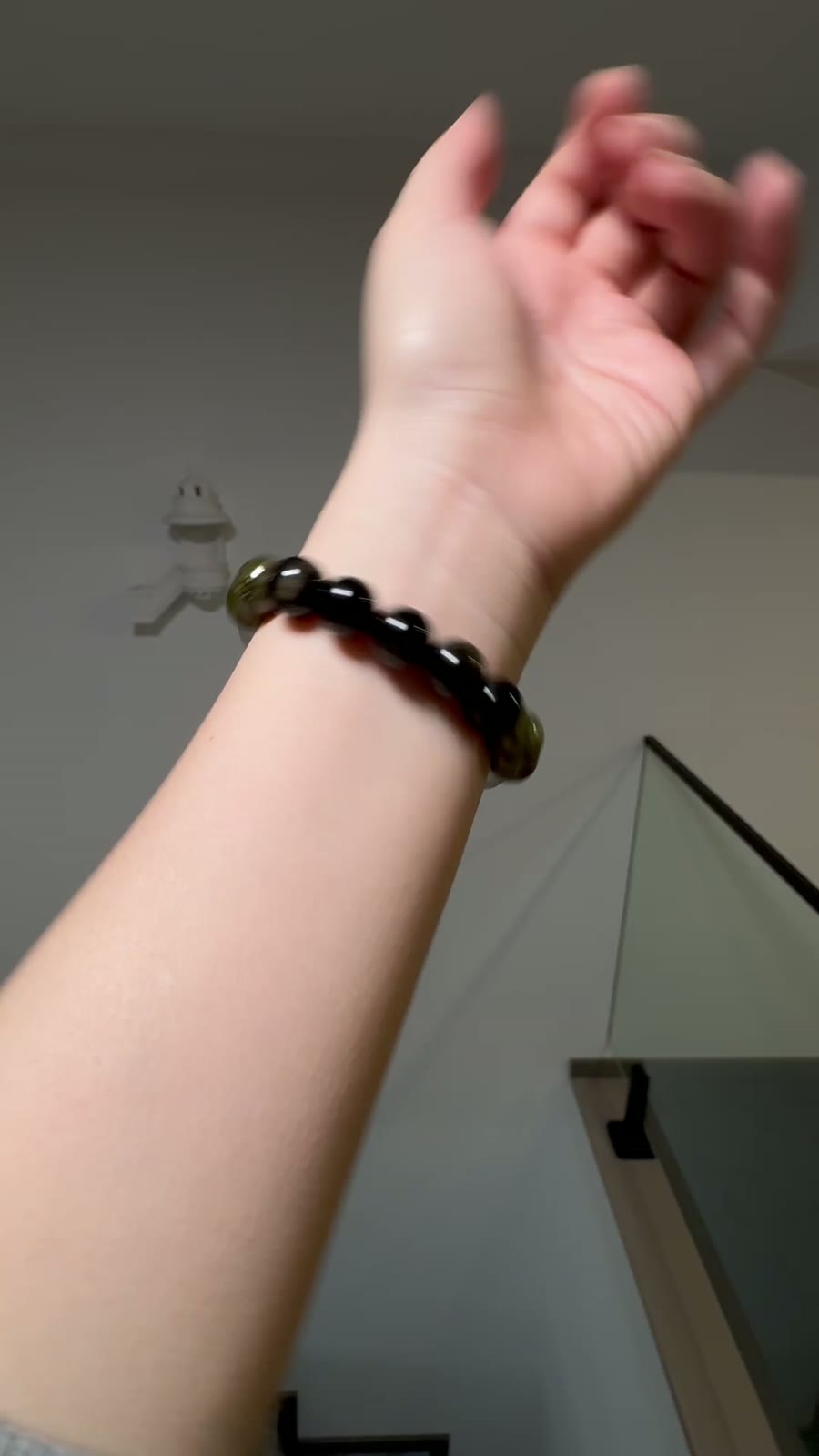 Green Phantom Obsidian Tsavorite Crystal Bracelet