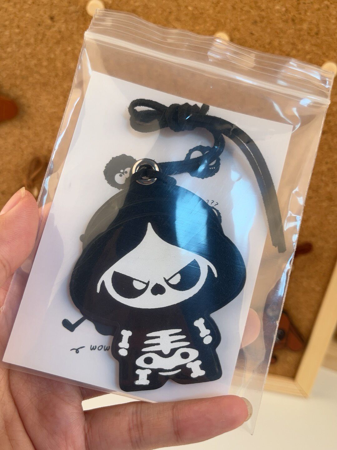 Skeleton Leather Bag Charm Pendant