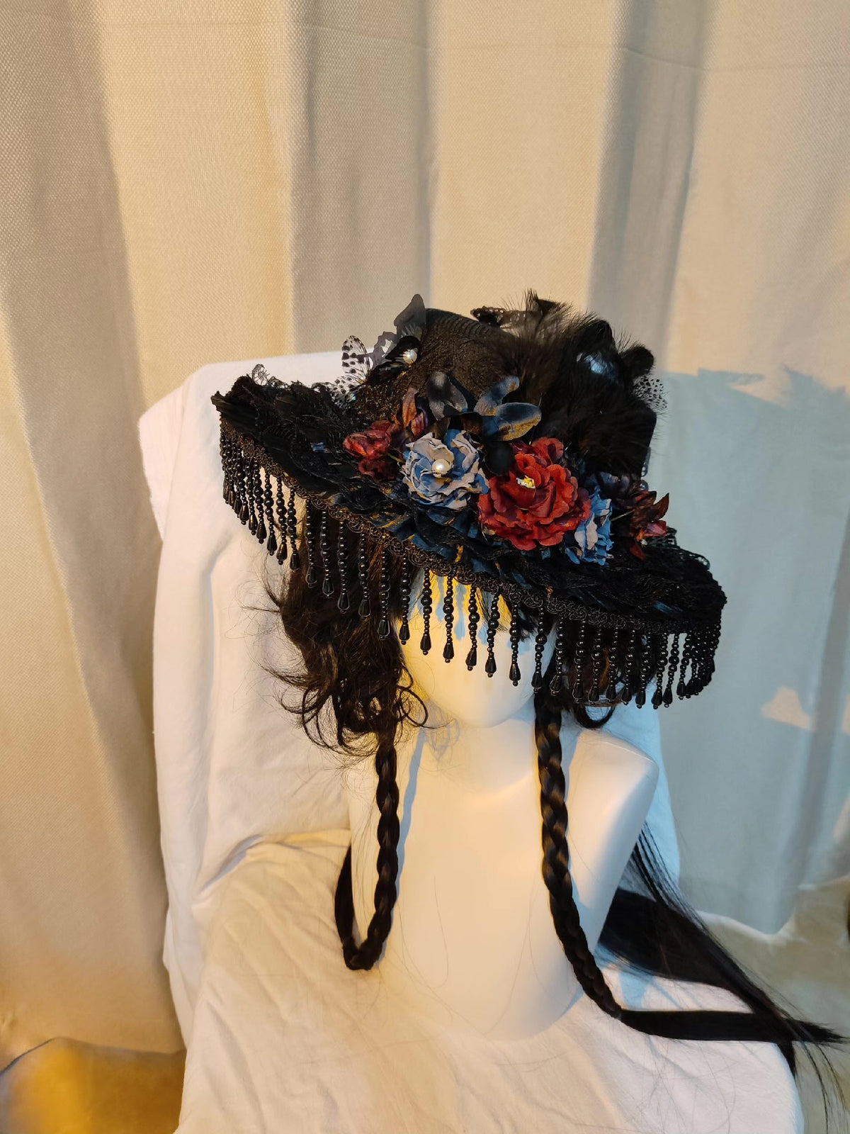 Gothic Lolita Black Lace Veil Hat