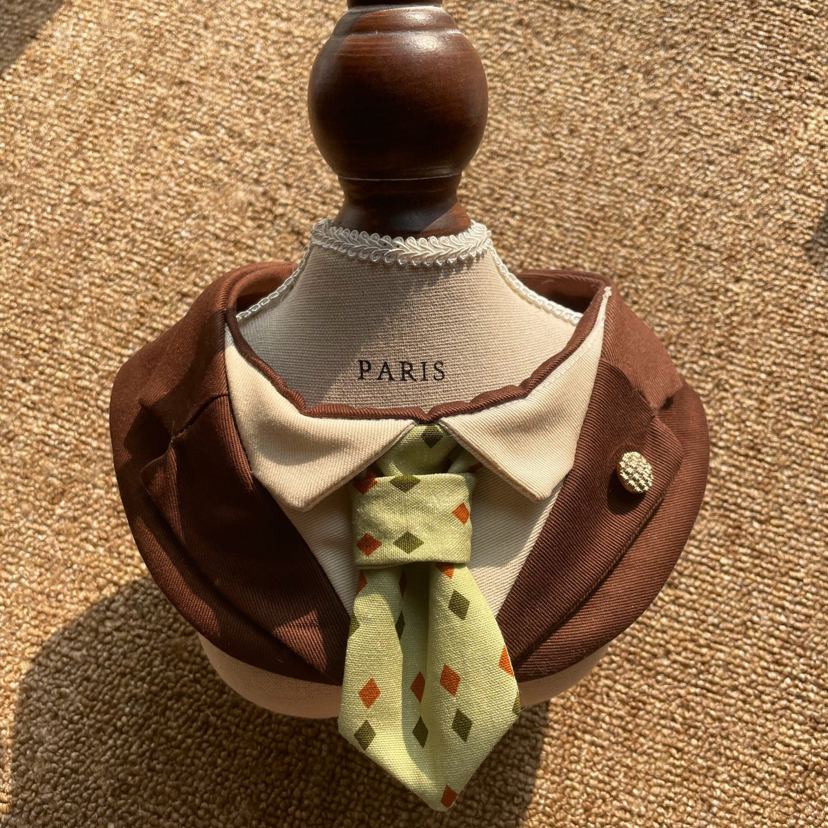 Pet Suit Necktie Bandana with Corduroy