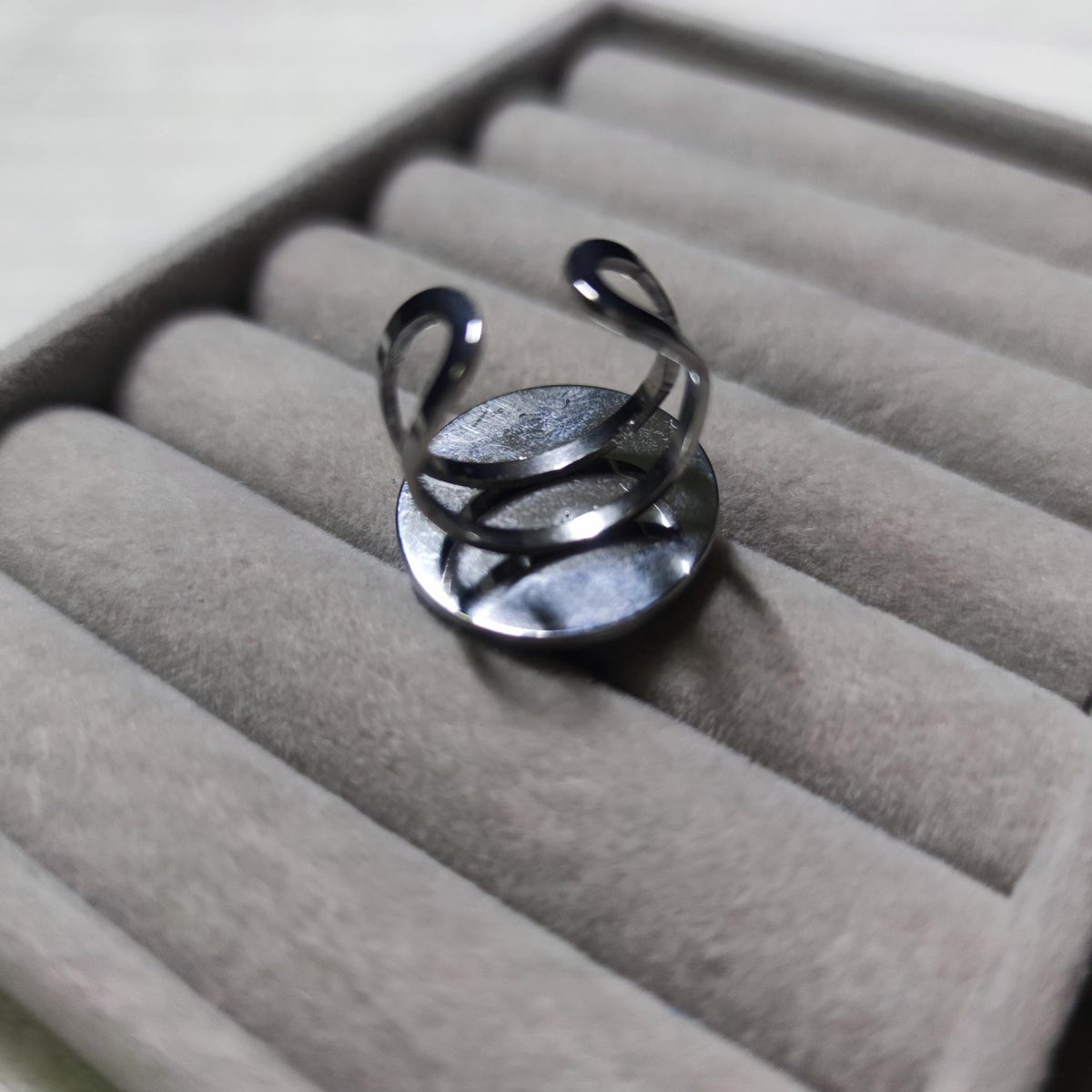 Lavender Stingray Skin Adjustable Ring