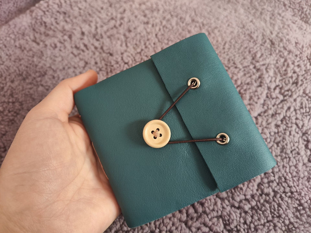Handcrafted Leather Notebook with Pebbled Cowhide Cover