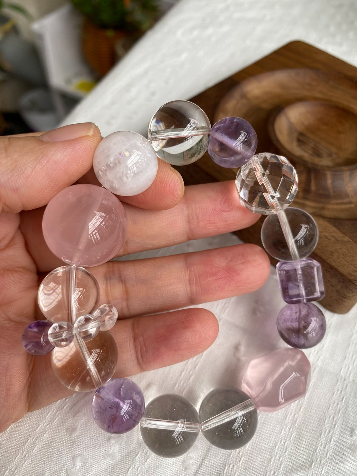 Natural Crystal Multi Gemstone Bracelet