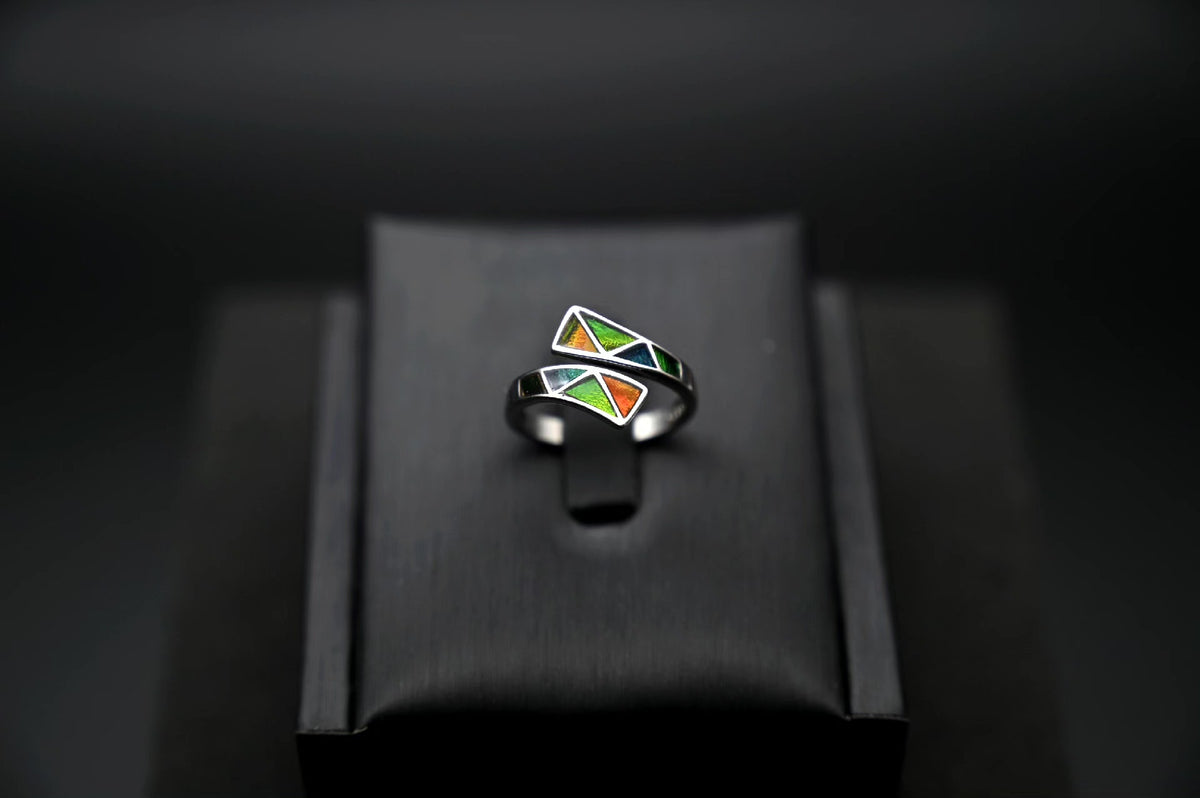 Silver Jewel Beetle Ring