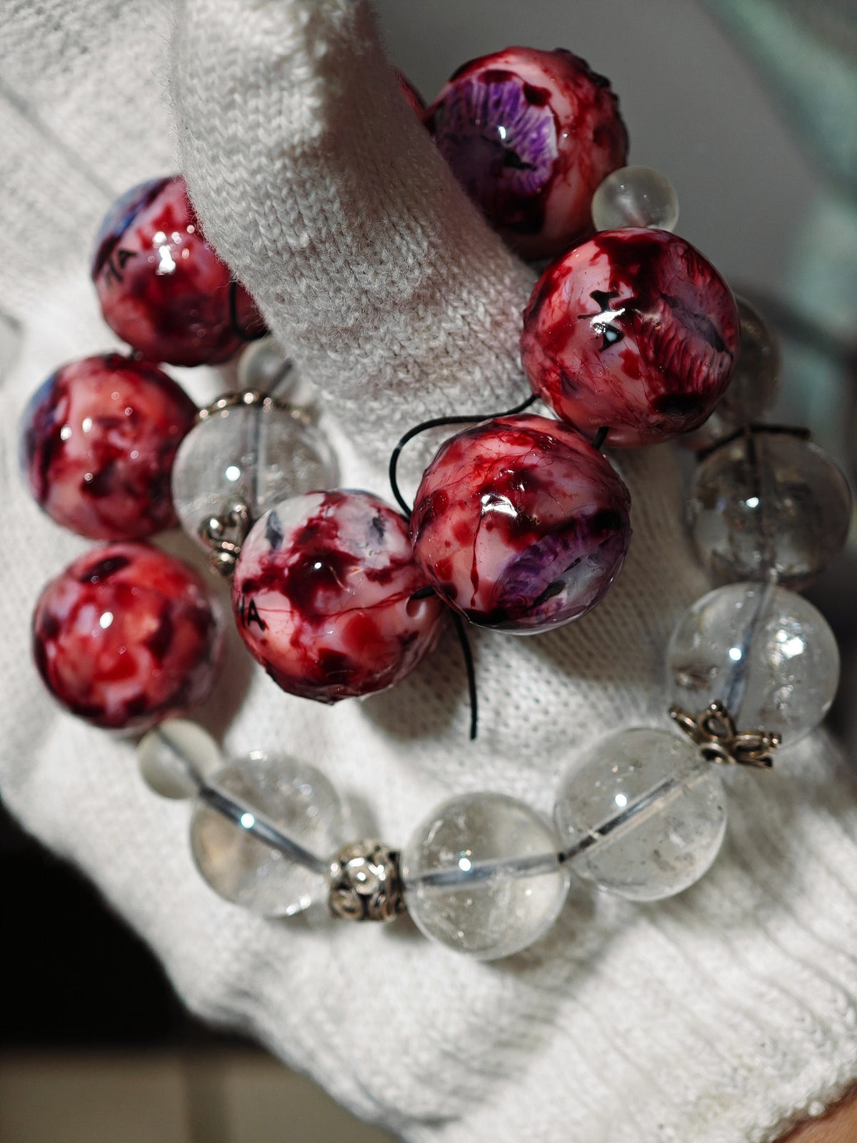 Cthulhu Eye Resin Crystal Bracelet