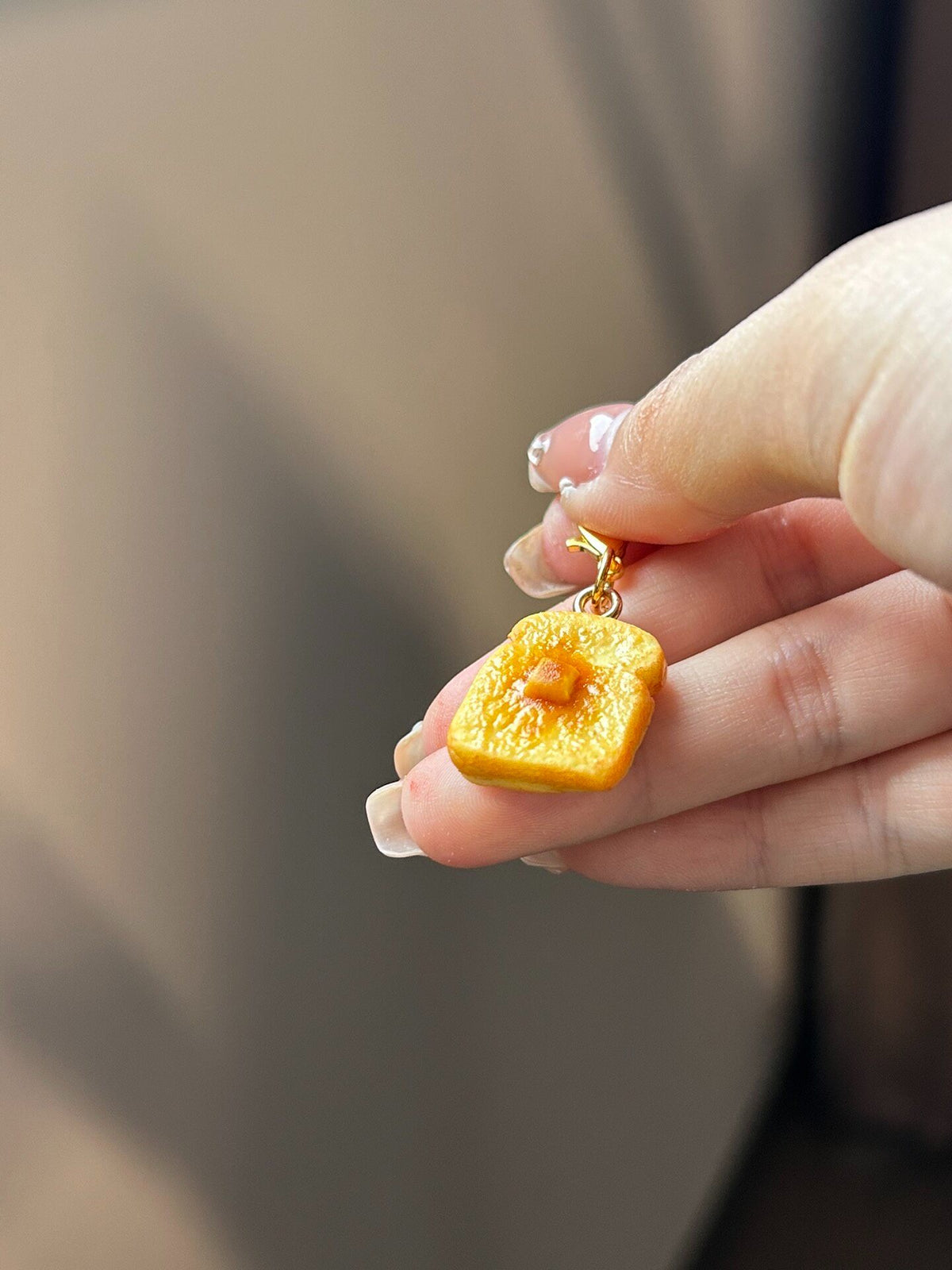 Clay Toast Charm Pendant