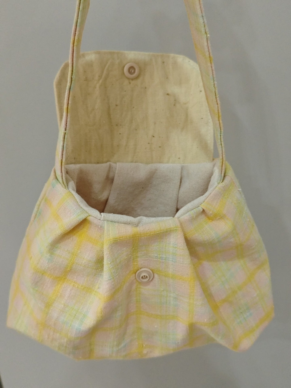 Rustic Plaid Strawberry Kitty Shoulder Bag