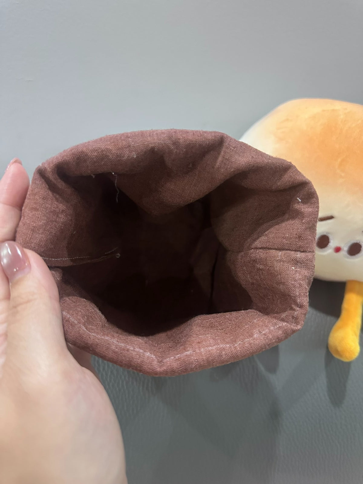 Handcrafted Fabric Pen Holder with Bamboo Print