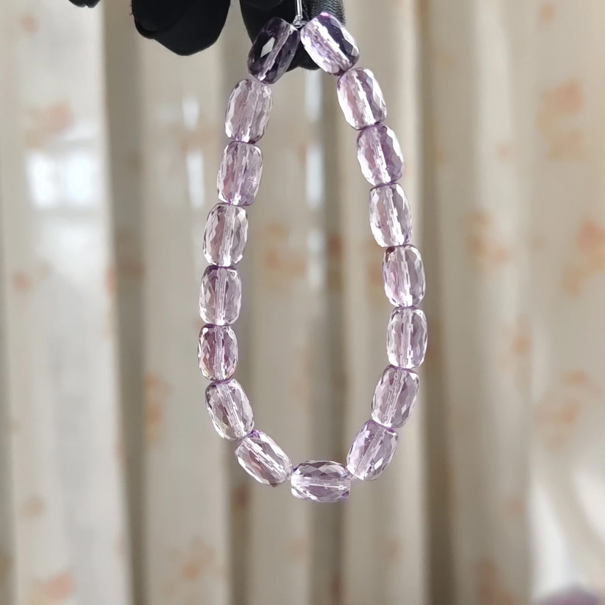 Pulsera de cuentas de amatista facetada