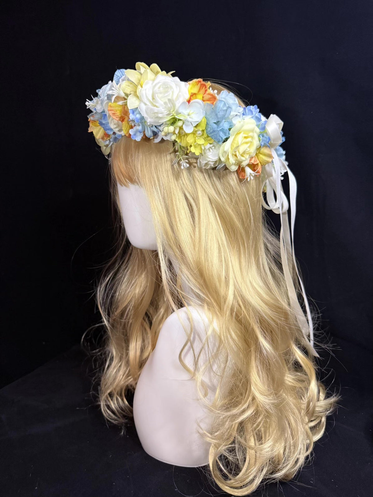 Pastel Gradient Rose Flower Headpiece