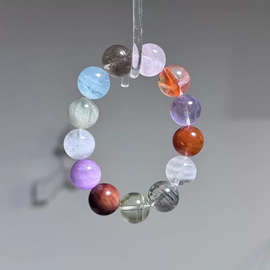 Large round beads form a visible loop.