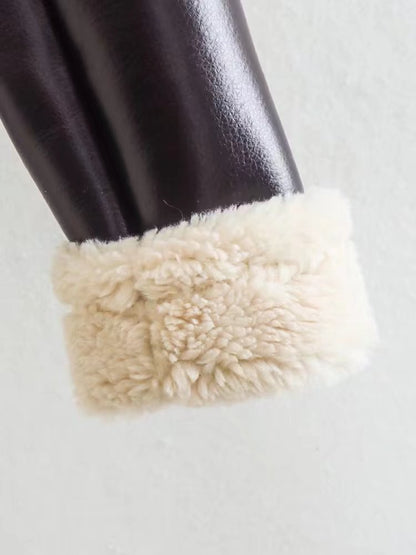 Veste à revers court et manches longues