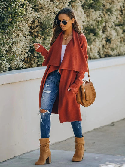 Angélique | Cardigan en maille avec col drapé