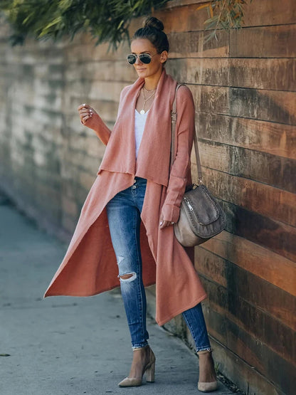 Angélique | Cardigan en maille avec col drapé