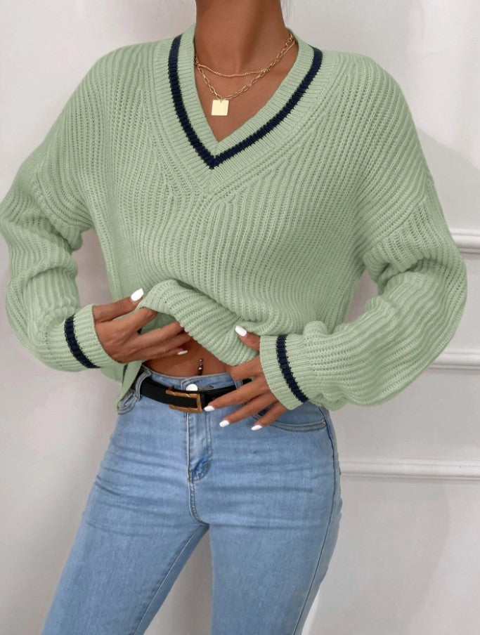 Pull ample à manches longues et col rond