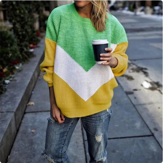 Pull rayé contrasté