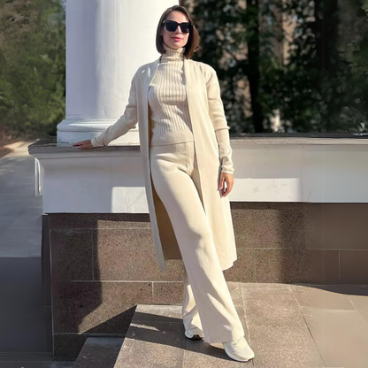 Amélie | Ensemble Tricot Femme 3 Pièces Élégance et Confort Lunnav