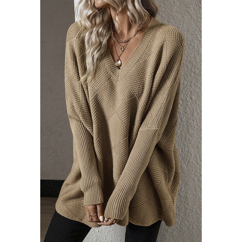 Pull texturé ample surdimensionné