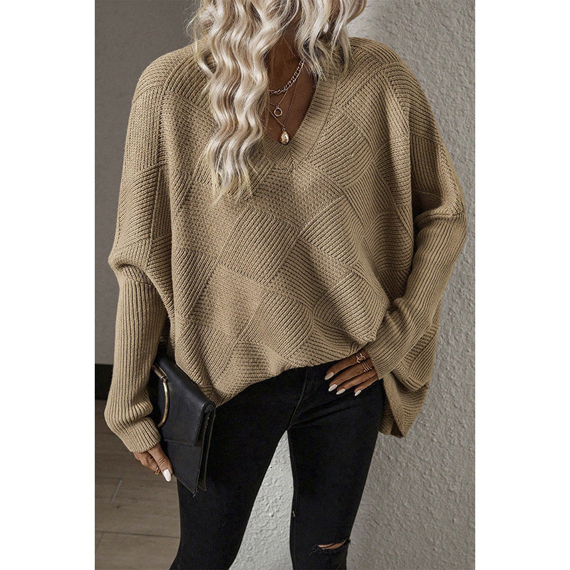 Pull texturé ample surdimensionné