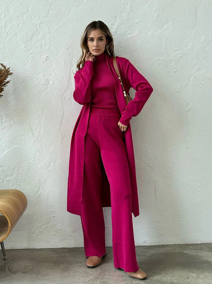 Amélie | Ensemble Tricot Femme 3 Pièces Élégance et Confort