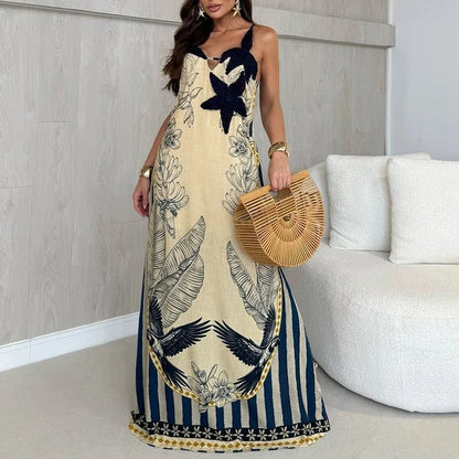Robe Longue Bohème de Style Vacances Décontracté