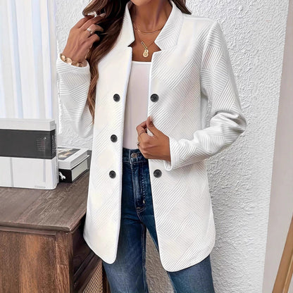 Cardigan à col montant boutonné
