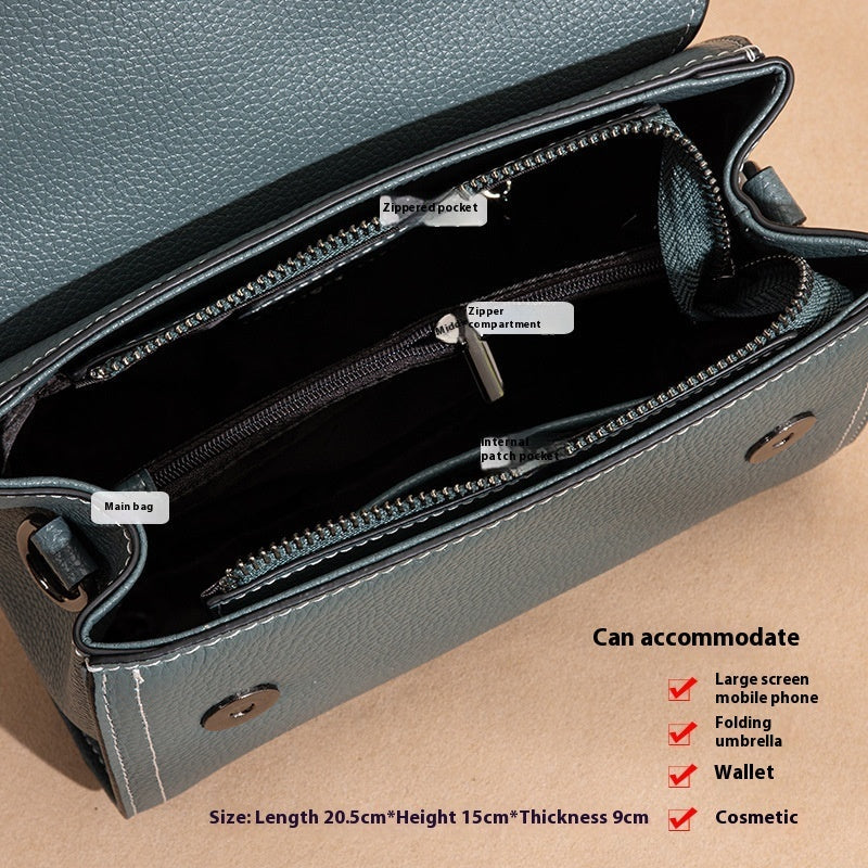 Sac porté travers en cuir véritable