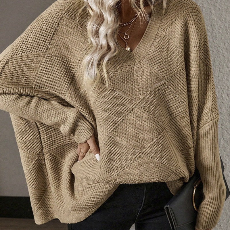 Pull texturé ample surdimensionné