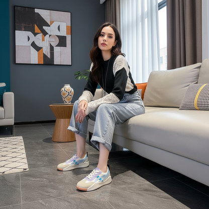 Femme sneakers bleu pastel