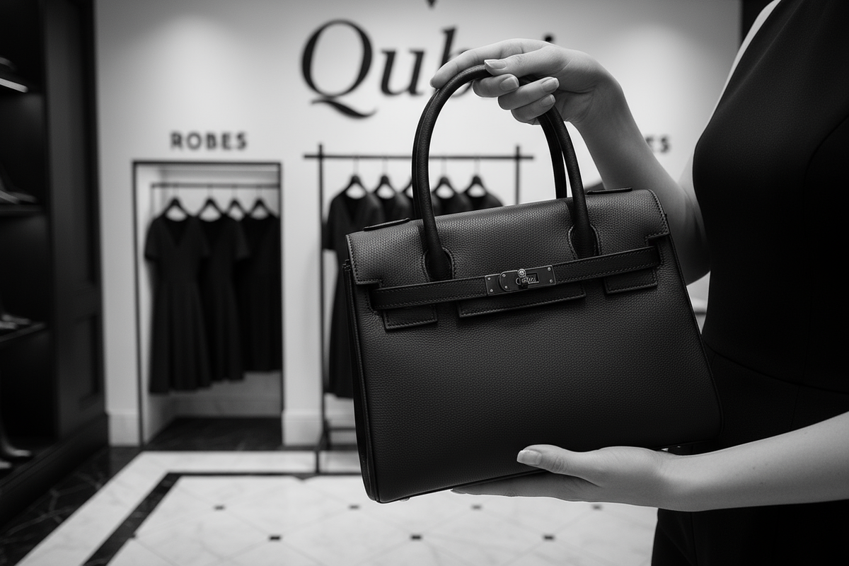 Gros plan - Mains tenant un sac