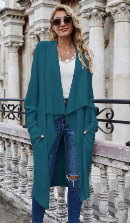 Angélique | Cardigan en maille avec col drapé