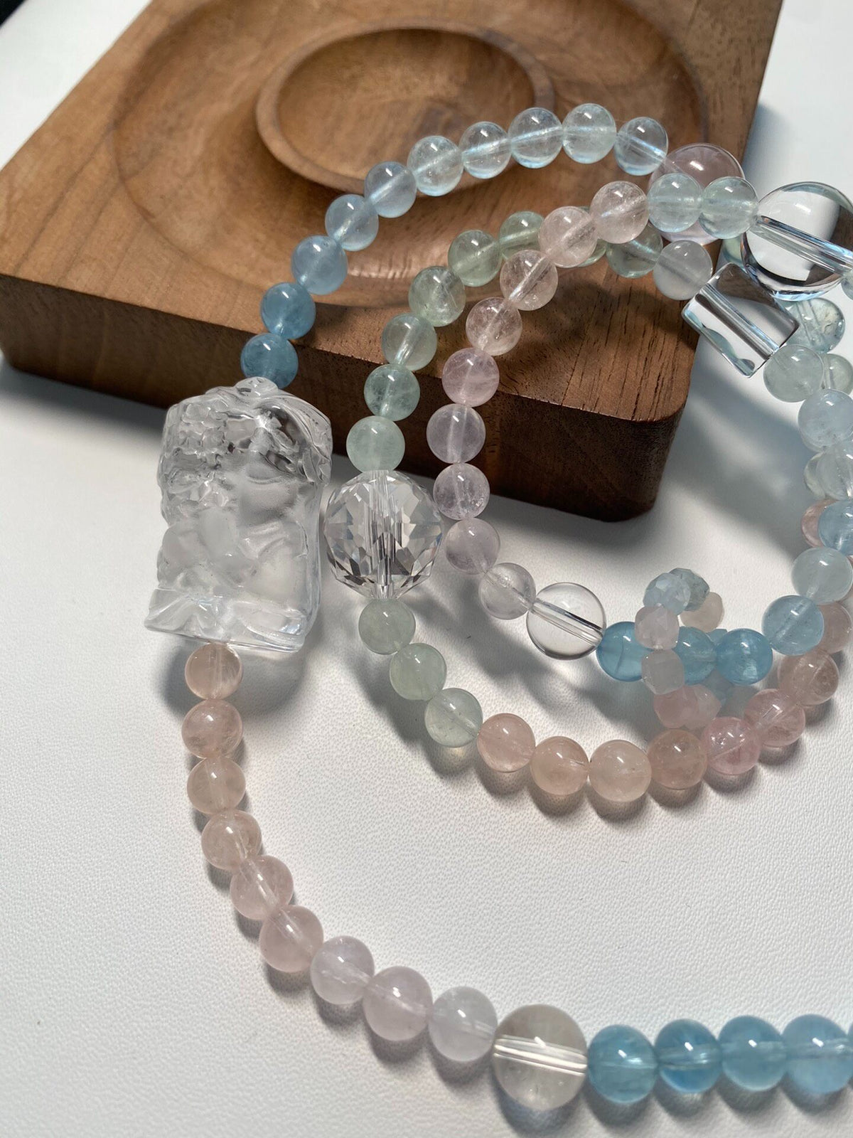 Natural Stone Multi Strand Beaded Bracelet