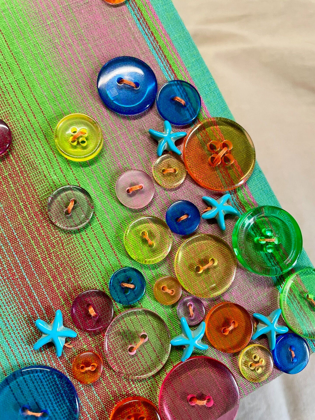 Handmade Notebook B6 Coptic Stitch Buttons