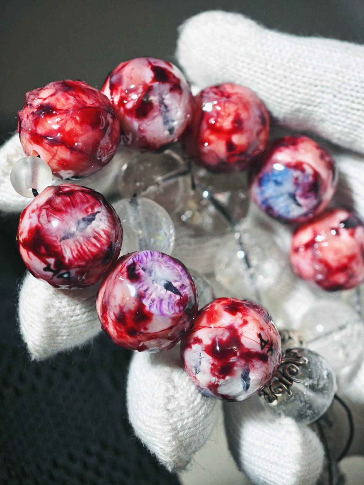 Cthulhu Eye Resin Crystal Bracelet