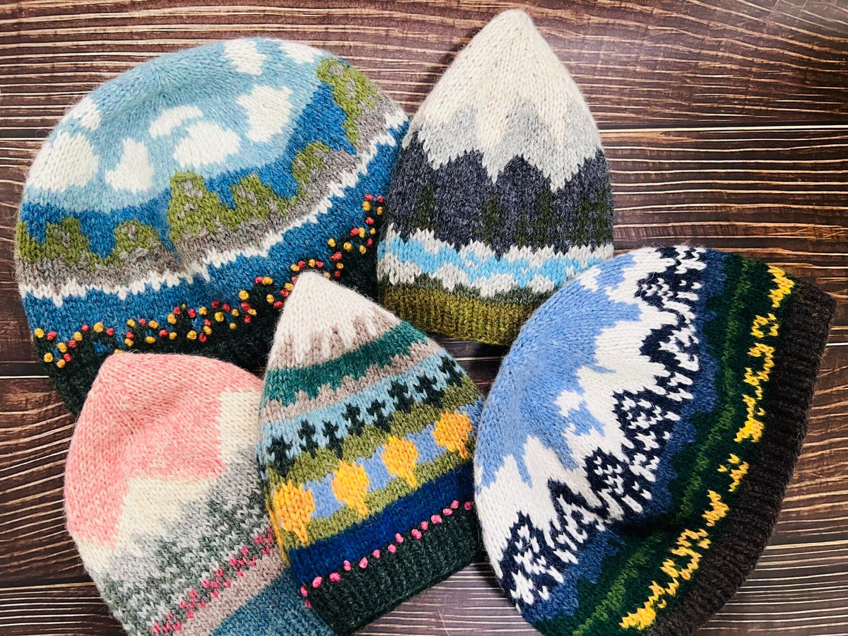 Shetland Scenic Jacquard Knitted Beanie Hat
