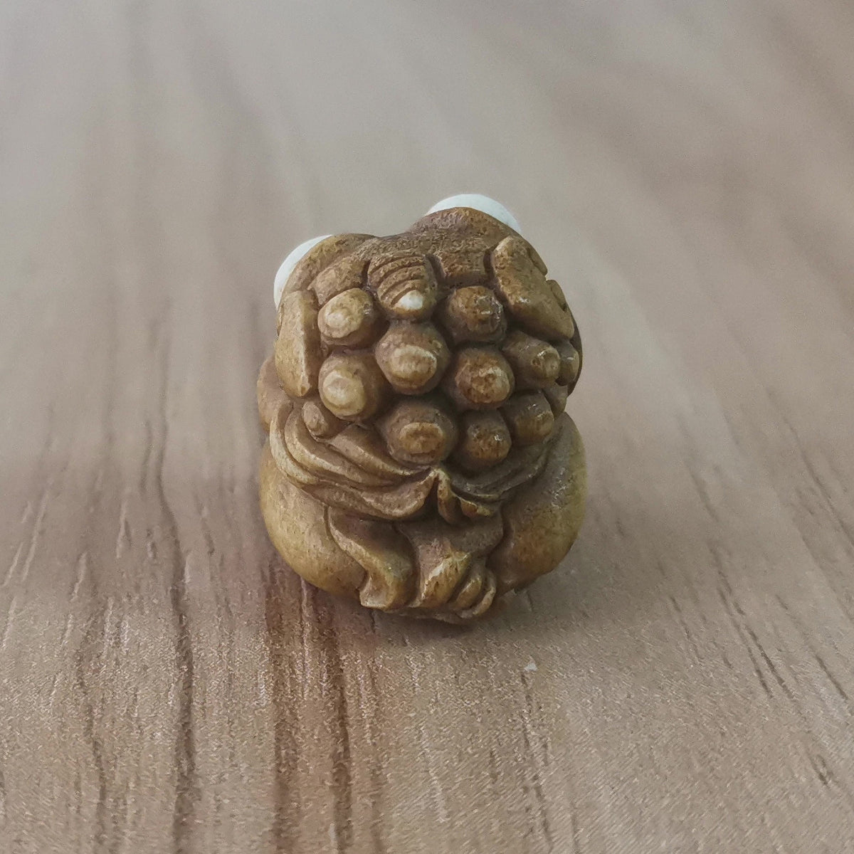 Deer Antler Pixiu Carved Bead Pendant