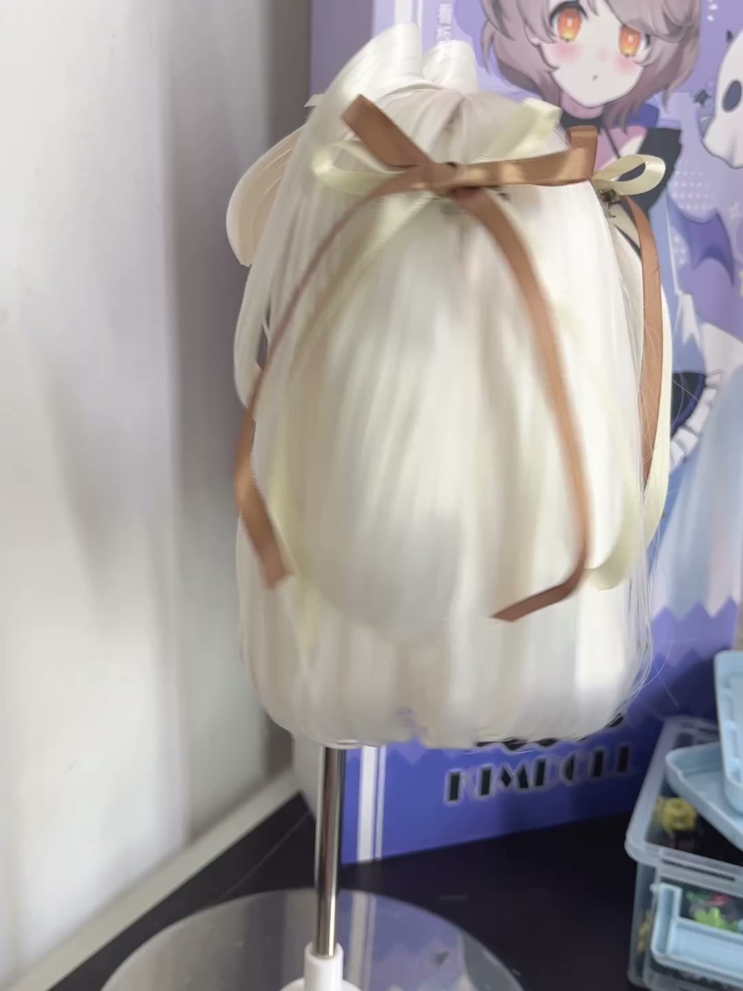 White Twin Tail Doll Wig