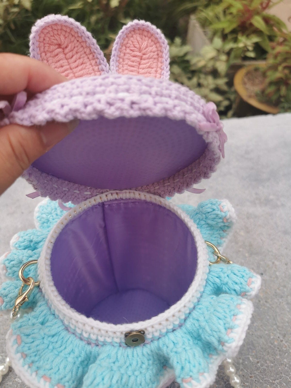 Crochet StellaLou Storage Bag Lavender