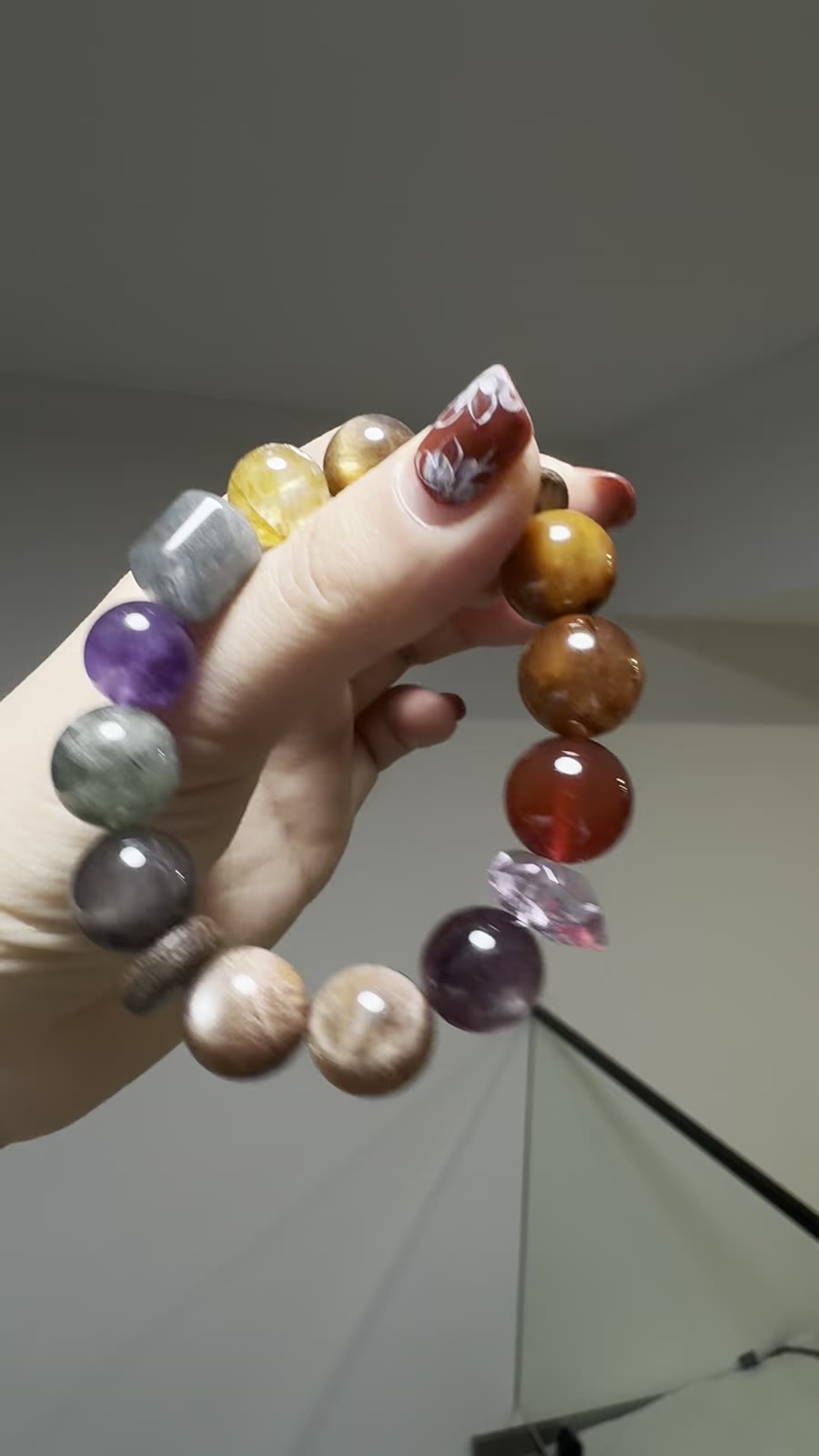 14mm Multi Gemstone Beaded Bracelet