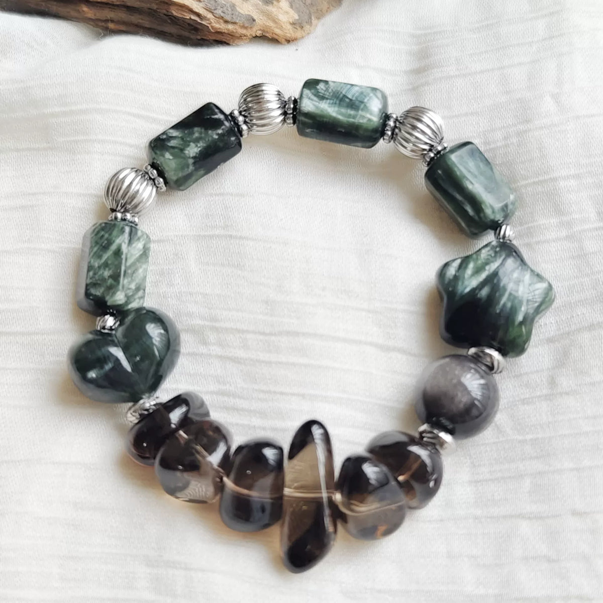 Green Dragon Crystal Beaded Bracelet